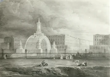 The Proposed Triumphal Arch from Portland Place to Regent